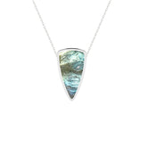 natural labradorite bullet shape pendant necklace