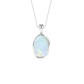 natural ethiopian-opal rough shape pendant necklace