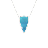 natural turquoise bullet shape pendant necklace
