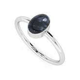 pietersite oval cab stackable bezel-set ring