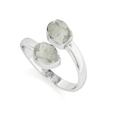 herkimer rough shape stackable bezel-set ring