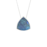 natural labradorite trillion shape pendant necklace