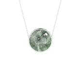 natural seraphinite round shape pendant necklace