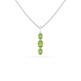 natural peridot oval shape pendant necklace
