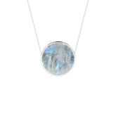 natural rainbow-moonstone round shape pendant necklace