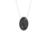 natural shungite oval shape pendant necklace