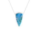 natural peruvian-opal bullet shape pendant necklace