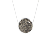 natural petoskey round shape pendant necklace