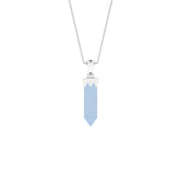 natural aquamarine hexagon shape pendant necklace