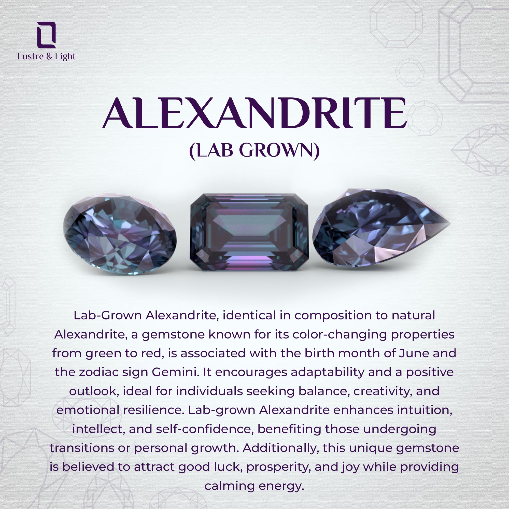 lab grown alexandrite pear stud earrings 