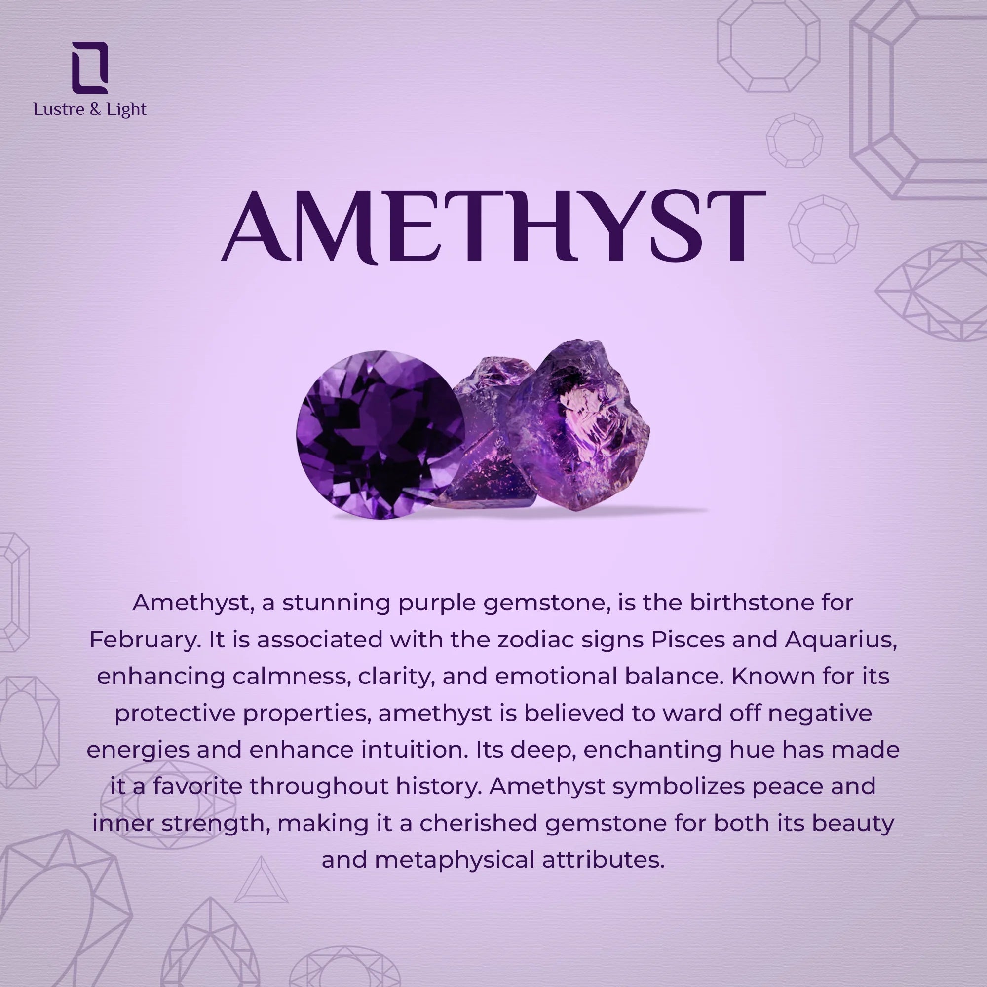 natural amethyst rough shape pendant necklace
