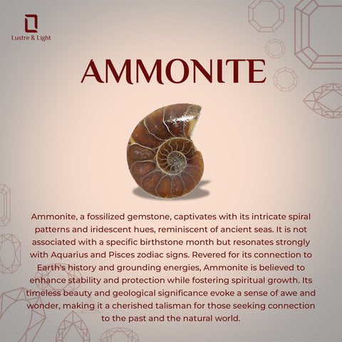 ammonite rough shape stackable bezel-set ring