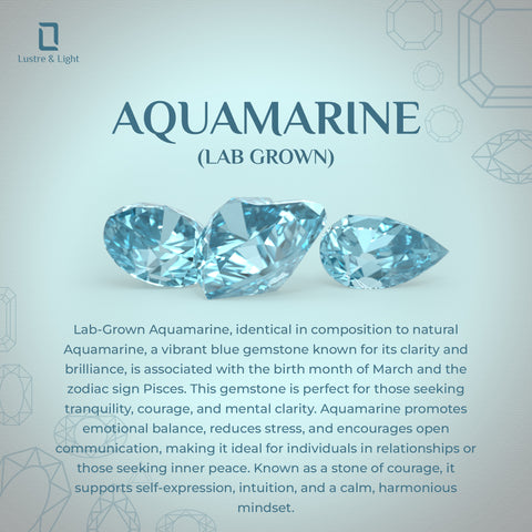 lab grown aquamarine oval solitaire engagement ring