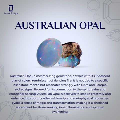 australian opal round cab stackable bezel-set ring