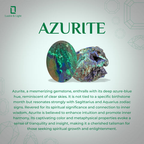 azurite rough shape stackable bezel-set ring