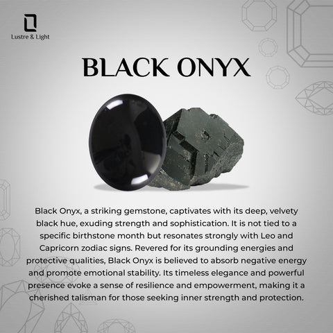 natural black-onyx cushion solitaire engagement ring