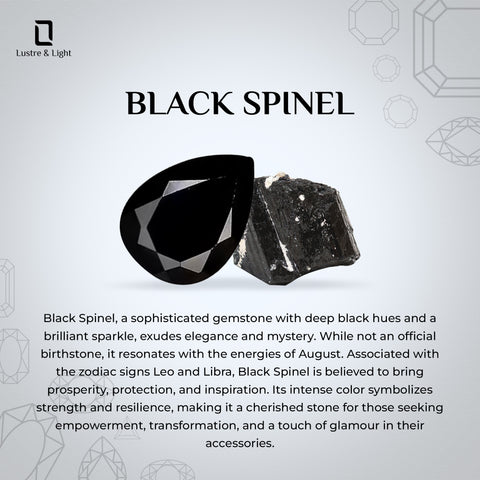 natural black-spinel rough shape bolo bracelet