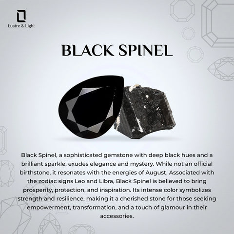 natural black-spinel round shape bolo bracelet