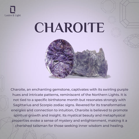 charoite rough shape stackable bezel-set ring