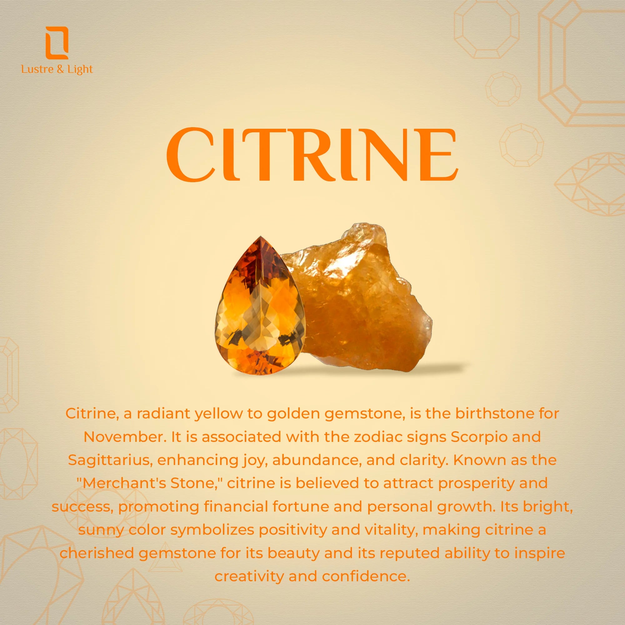 citrine oval cut stackable prong-set ring