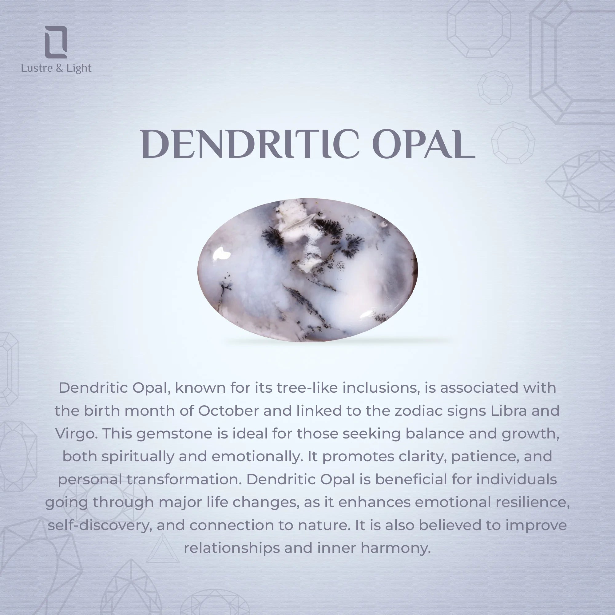 natural dendritic-opal round shape pendant necklace