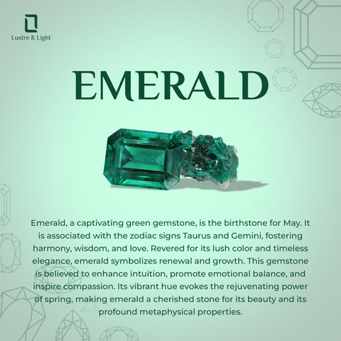 gemini zodiac ring with natural emerald