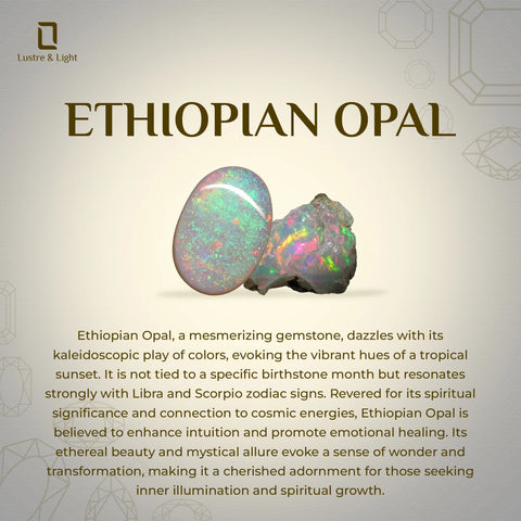 natural ethiopian-opal rough shape pendant necklace