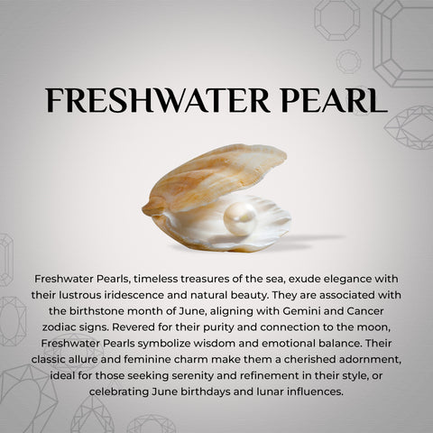 freshwater pearl ahimsa shape stackable bezel-set ring