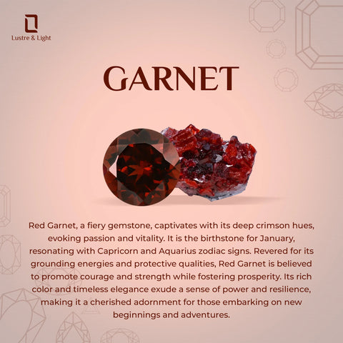 natural garnet snowflake stud earrings in yellow gold vermeil 