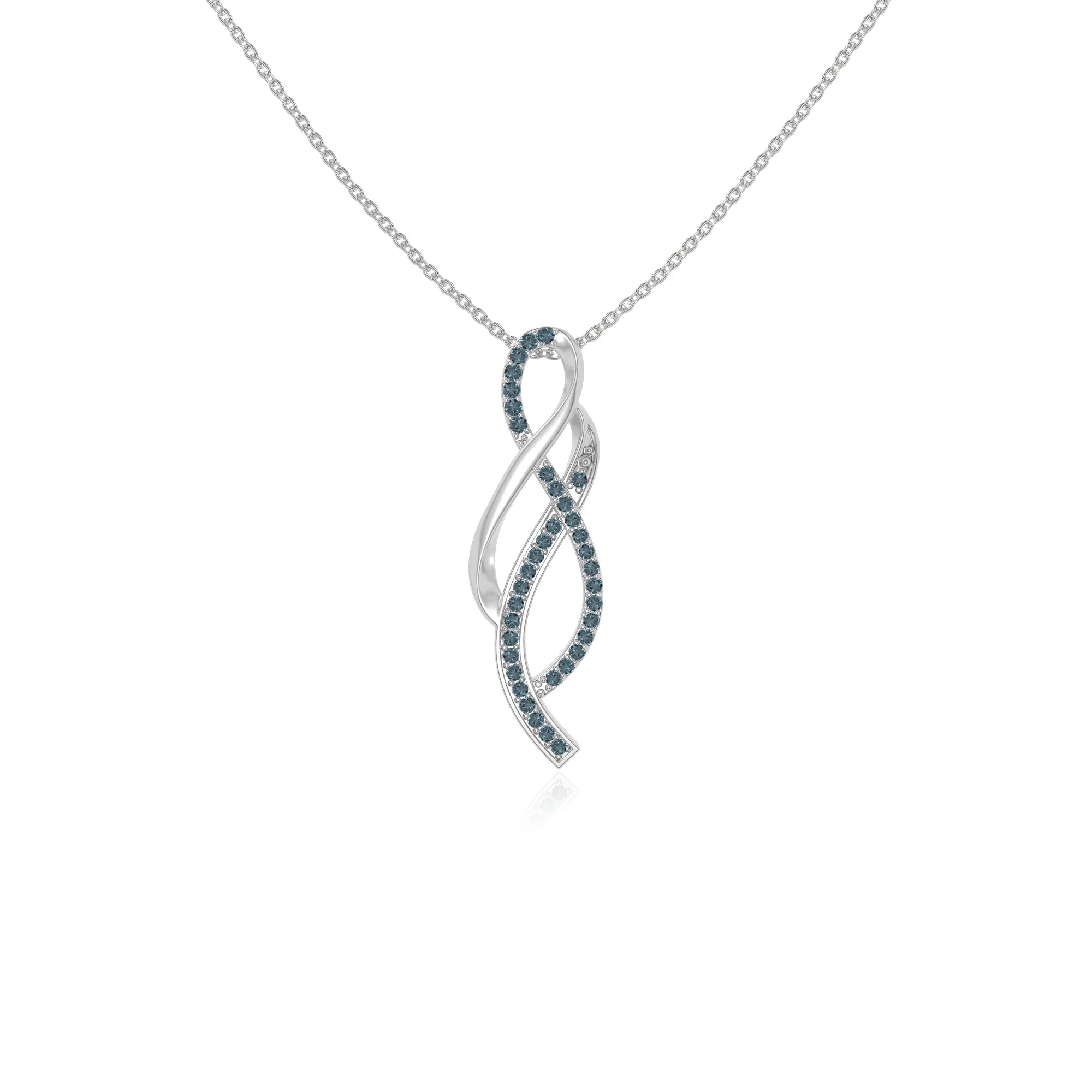natural london blue topaz infinity necklaces in sterling silver 