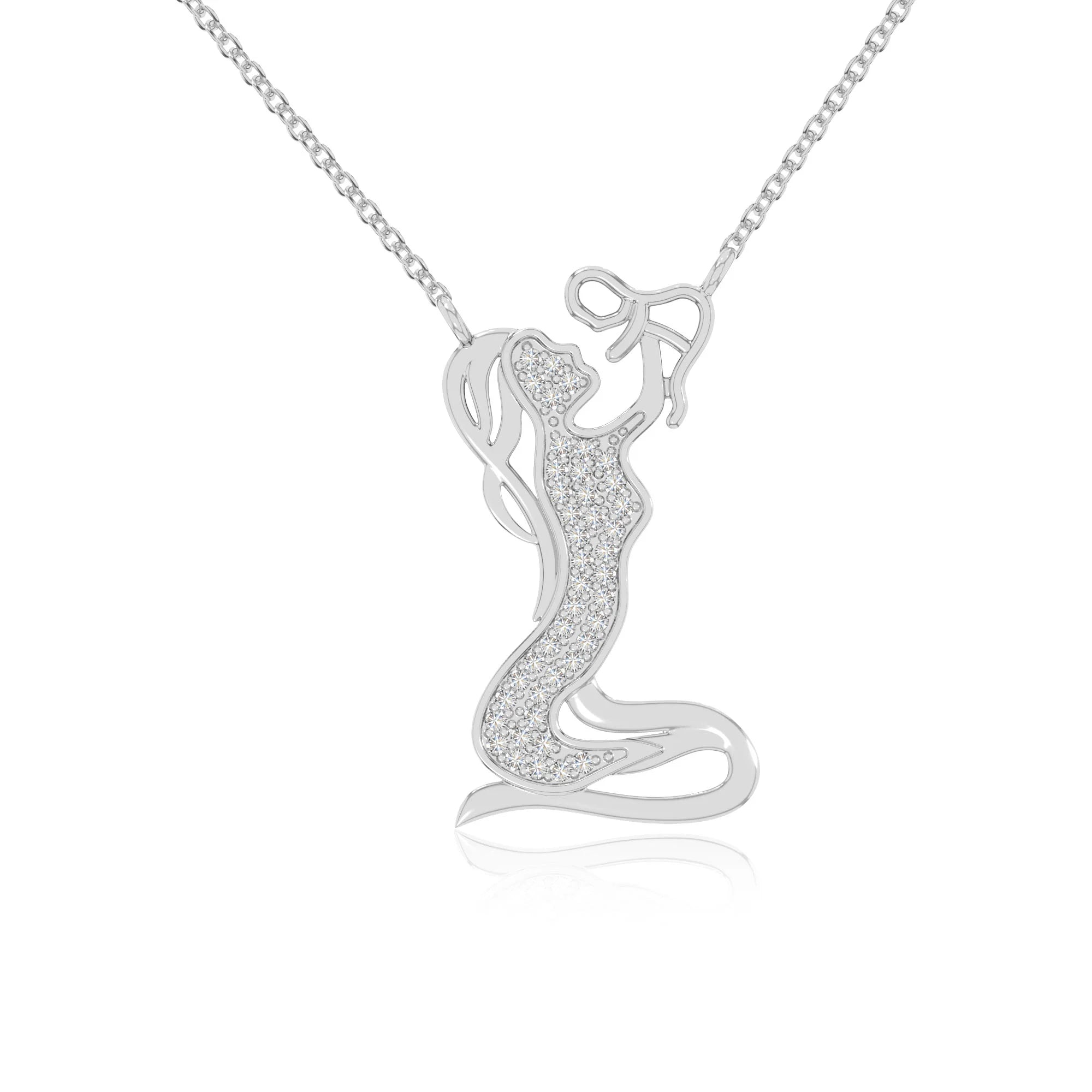 moissanite mother child necklaces in sterling silver 