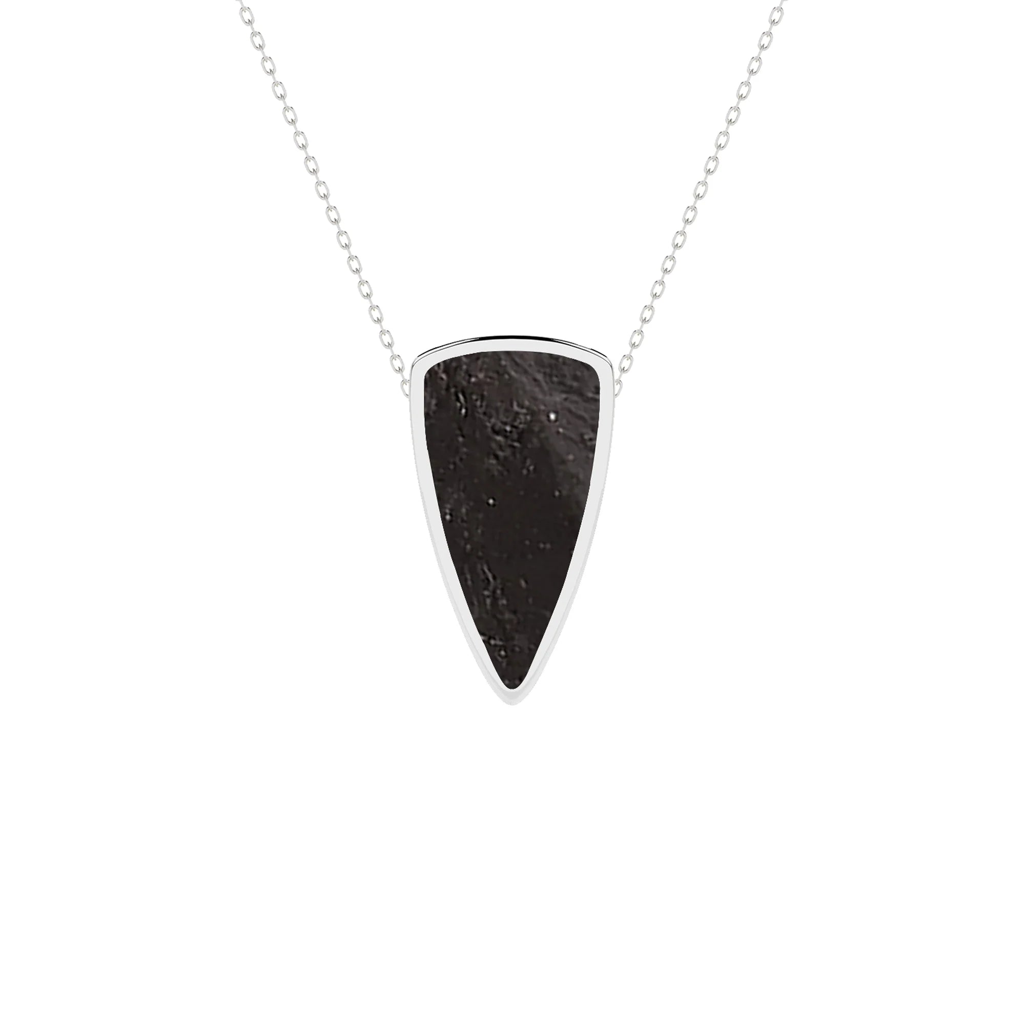 natural shungite bullet shape pendant necklace