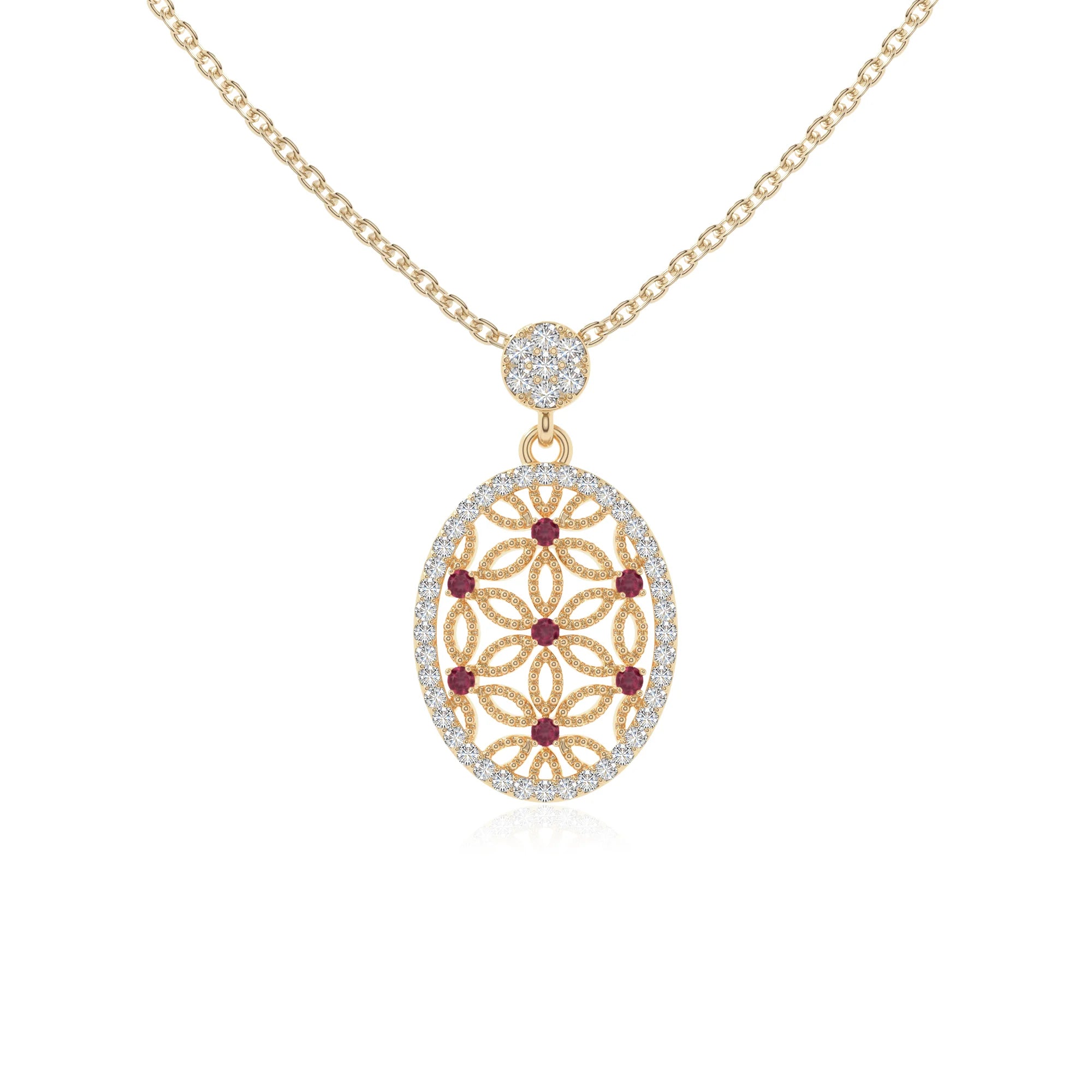natural ruby infinity love knot necklaces in yellow gold vermeil 