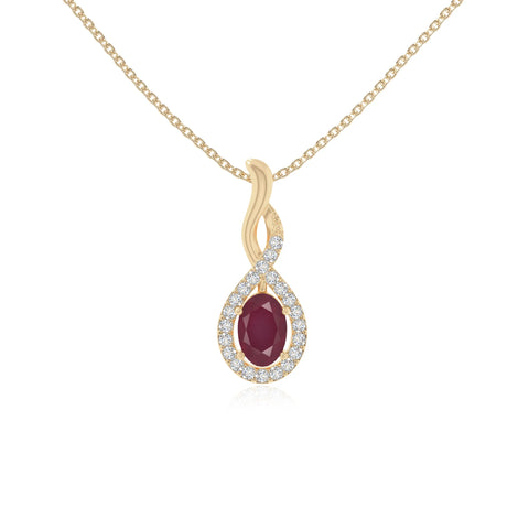 natural ruby infinity necklaces in yellow gold vermeil 