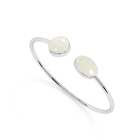 natural freshwater-pearl round-oval shape twister bracelet