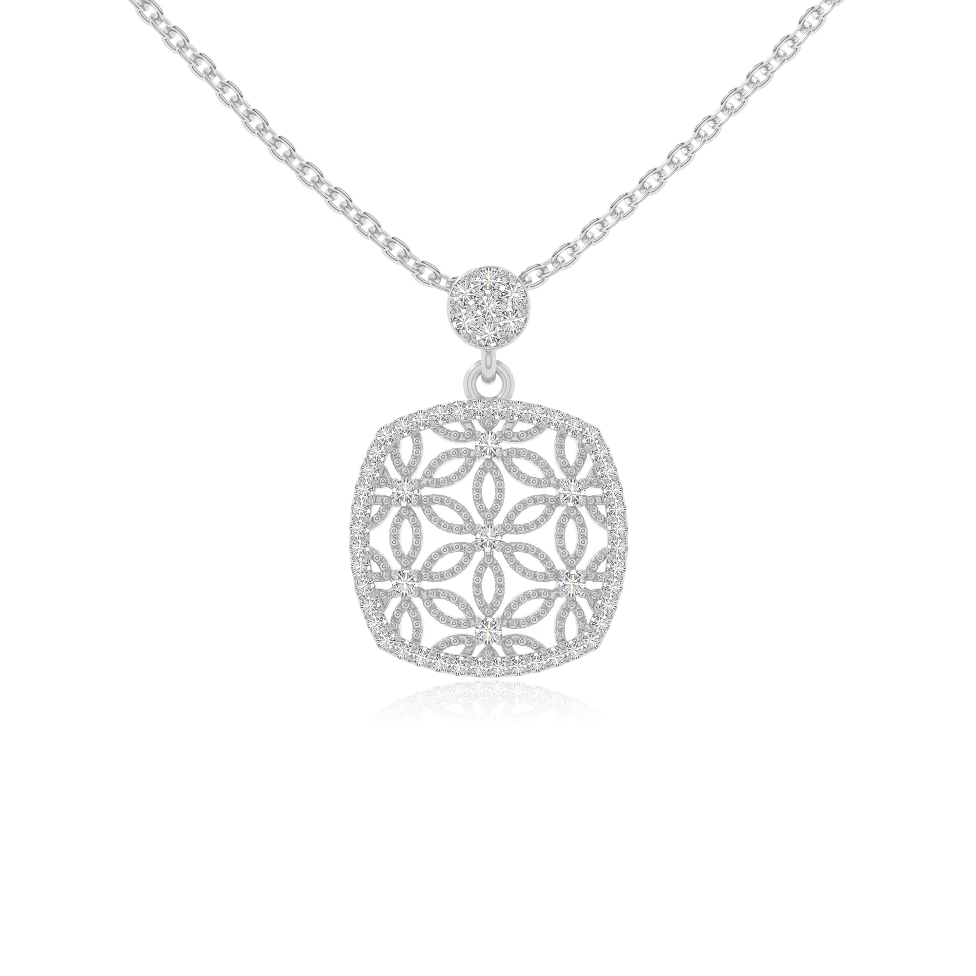 moissanite infinity love knot necklaces in sterling silver 