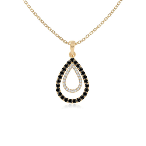 natural black-onyx infinity love knot necklaces in yellow gold vermeil 