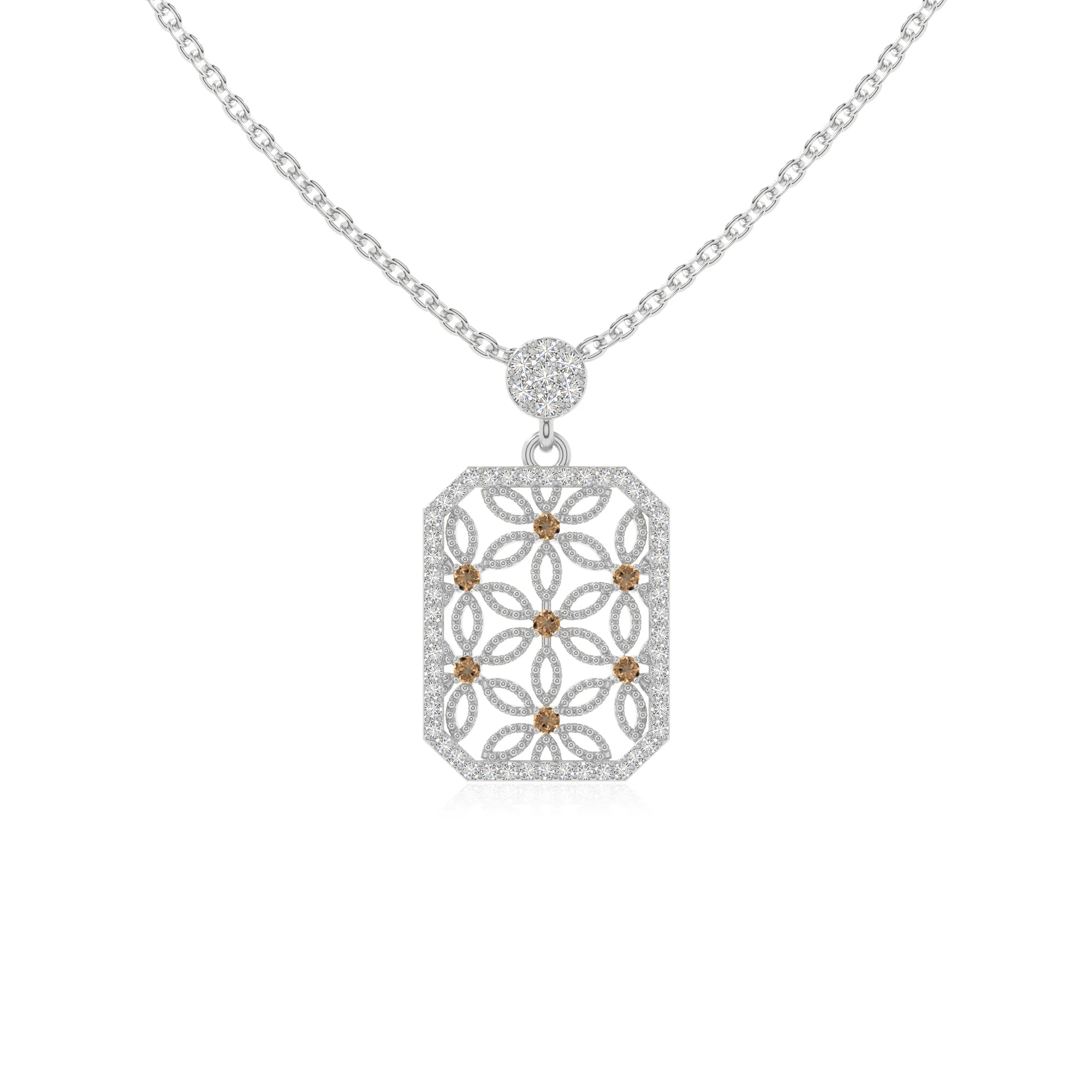 natural citrine infinity love knot necklaces in sterling silver 