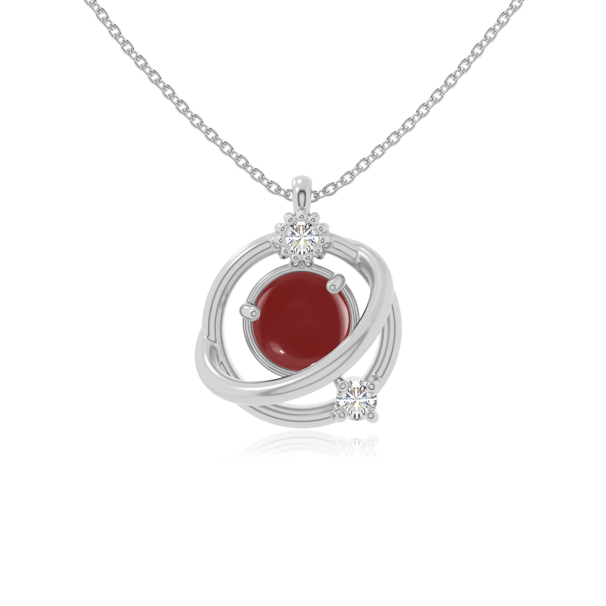 natural garnet galaxy necklaces in sterling silver 