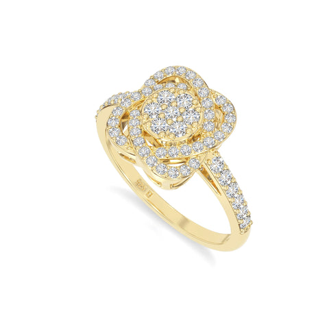 natural moissanite infinity promise rings in yellow gold vermeil