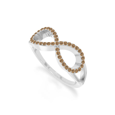 natural citrine infinity promise rings in sterling silver 