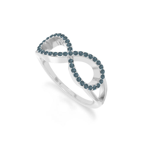 natural london blue topaz infinity promise rings in sterling silver 