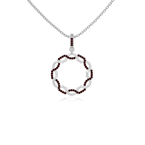 natural garnet infinity love knot necklaces in sterling silver 