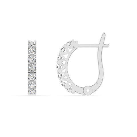 lab grown moissanite hoop earrings