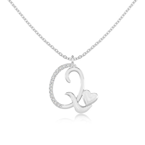 moissanite Initials necklaces in sterling silver 
