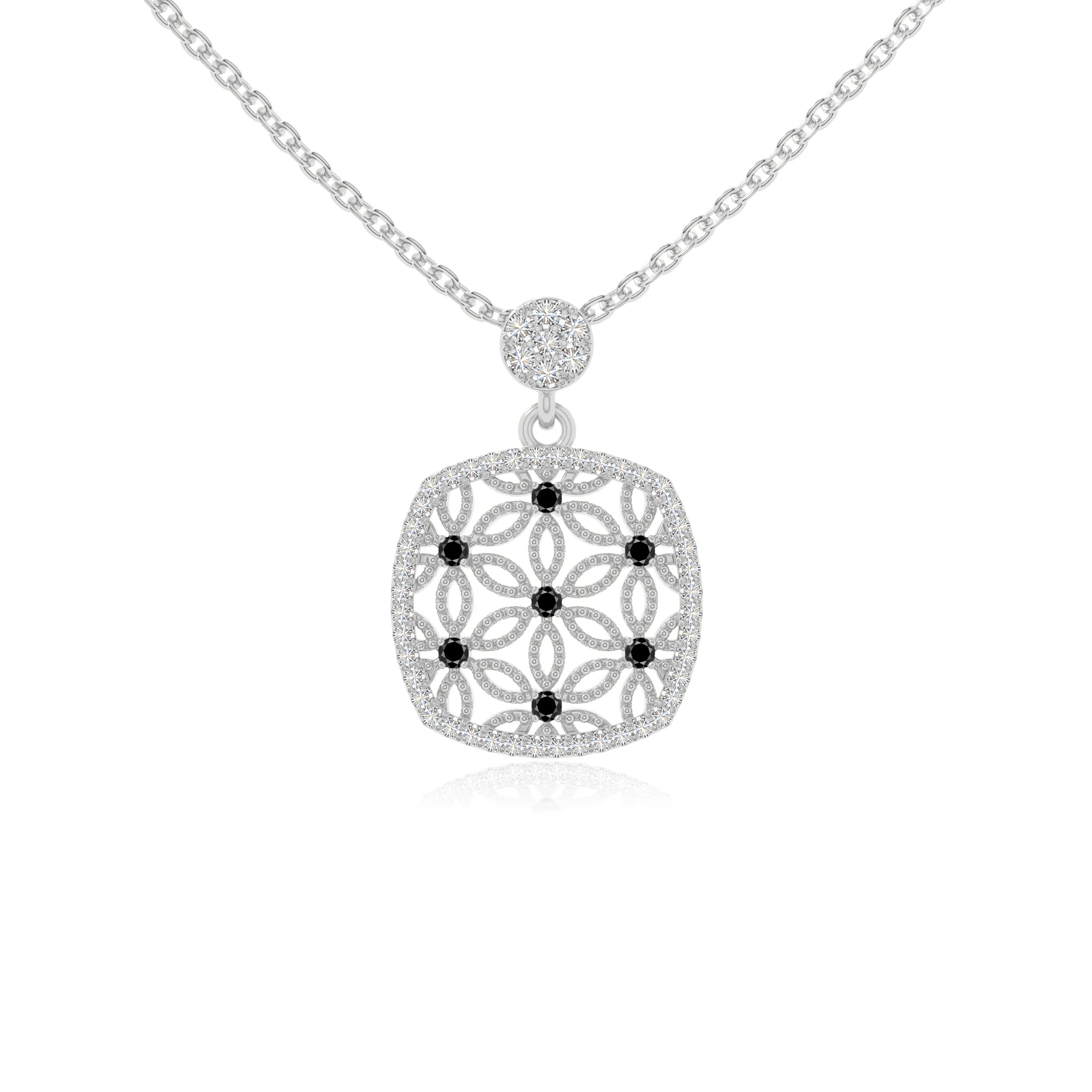 natural black-onyx infinity love knot necklaces in sterling silver 