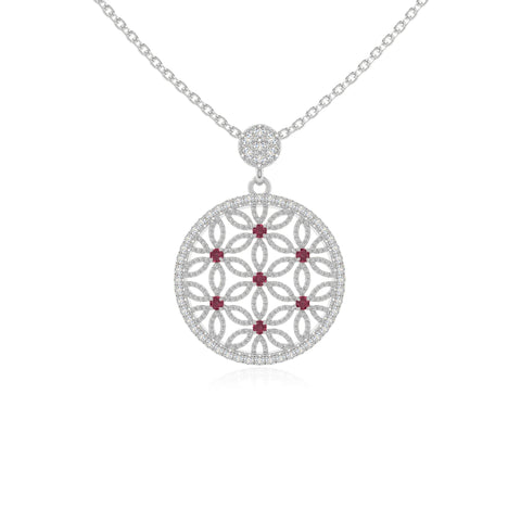 natural ruby infinity love knot necklaces in sterling silver 
