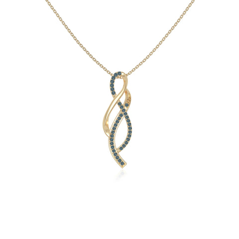 natural london blue topaz infinity necklaces in yellow gold vermeil 