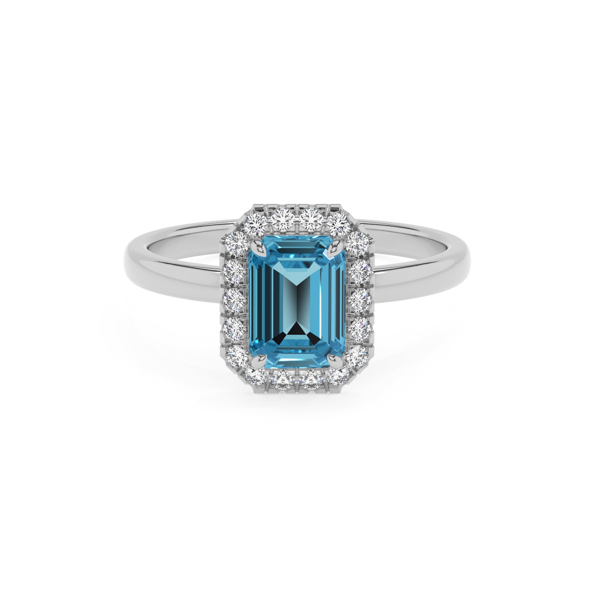 natural swiss blue topaz swiss blue topaz halo solitaire engagement ring