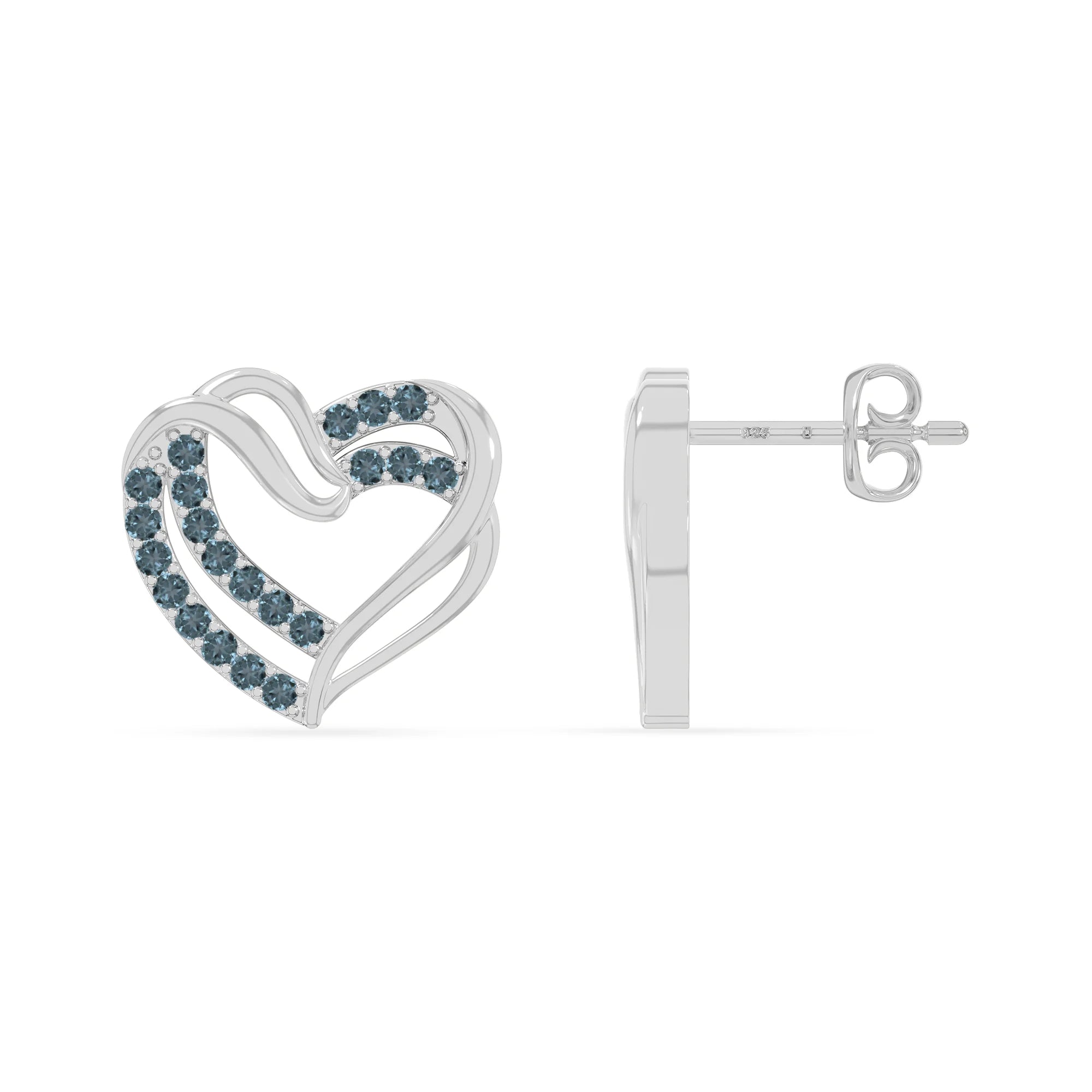natural london-blue-topaz heart-in-heart stud earrings in sterling silver 